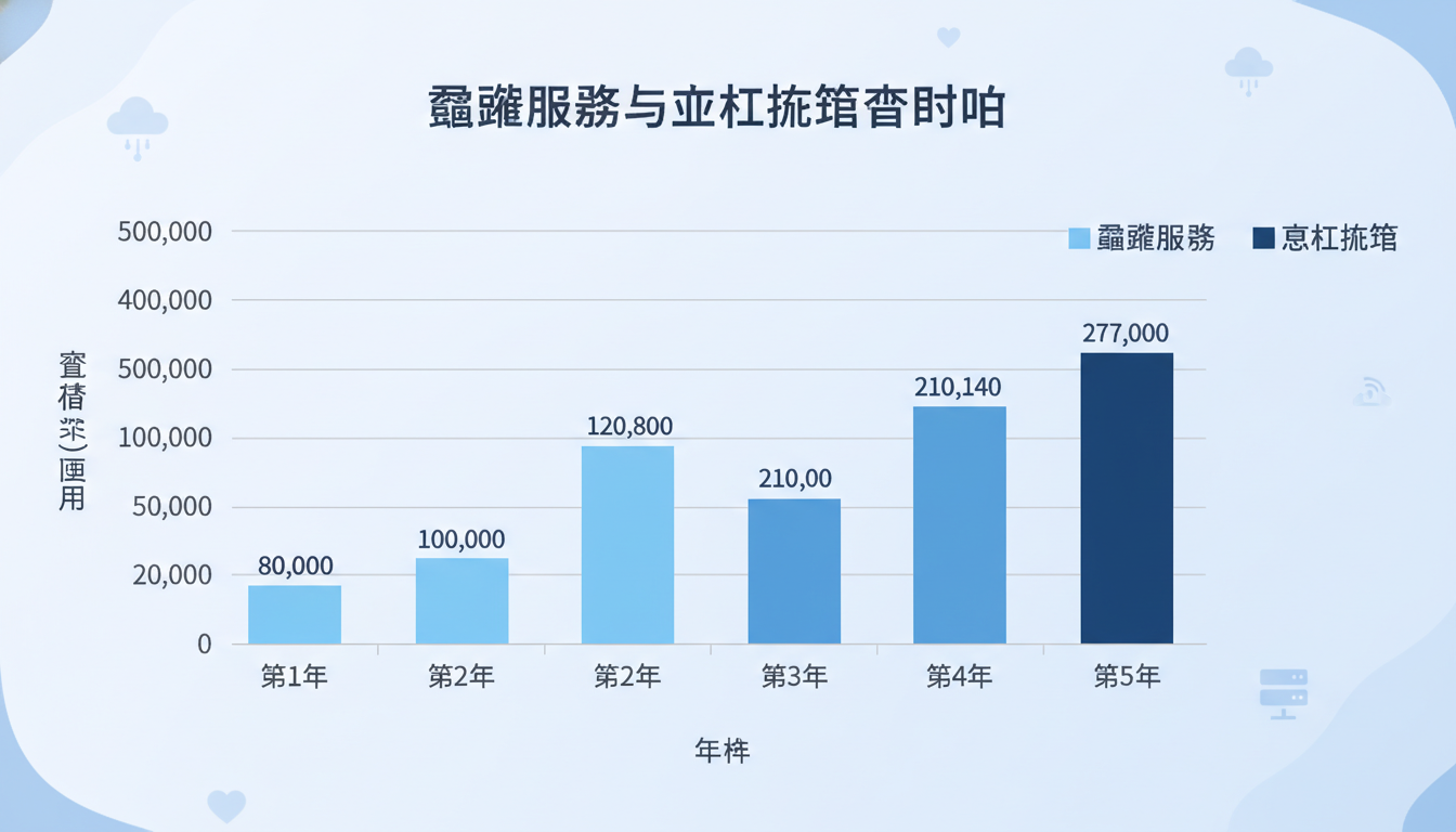 雲端服務與本地託管成本對比圖表